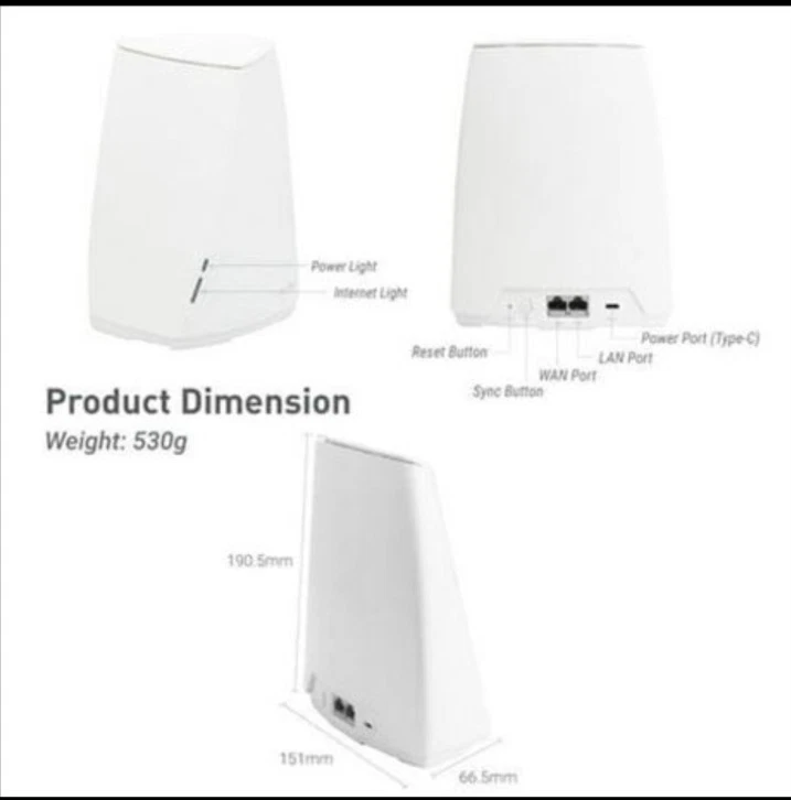 Sistema de malla inalámbrico de tres bandas integrado Velica GL-B2200 400 MBPS (2,4 GHz) + 2x8 Foto 2 de 4