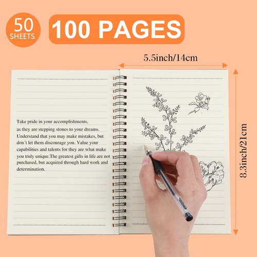 Spiral Notebook A5 College Ruled Journal Lined 8.3'' x 5.5'' Bulk Writing Pap... - Picture 3 of 6