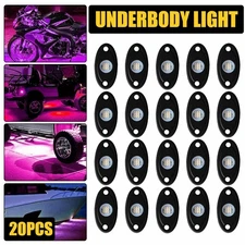 20X Purple LED Rock Light Underbody Glow Neon Lamp For Jeep Truck SUV EBE