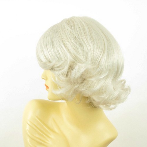 Perruque femme blanche cheveux lisses ref EDWIGE 60 - Picture 3 of 9