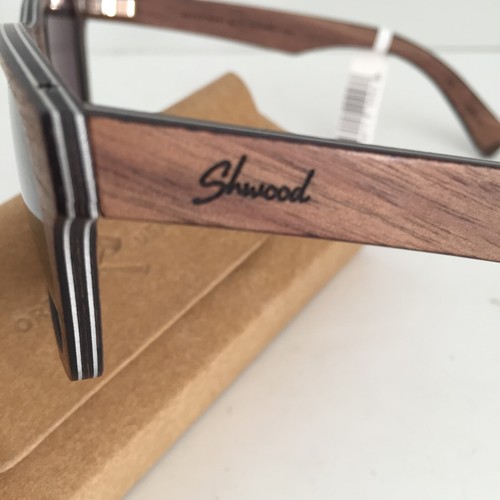 Shwood Unisex Canby Sunglasses w/Case Walnut Frame Grey Polarized Lens 145mm NIB - Picture 11 of 14