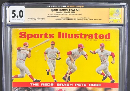 1st Pete Rose Signed Sports Illustrated Magazine Cover May 27, 1968 CGC 5 JSA - Picture 2 of 3