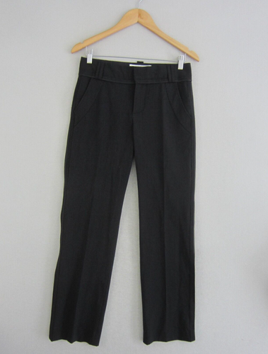 Zara Woman Pants Womens 36 | 8 Black White Pin Striped Wool Trousers Straight