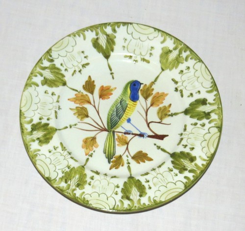 Este Italy Tropical Bird Green Jay 9.3/4 inch Plate - Picture 1 of 4