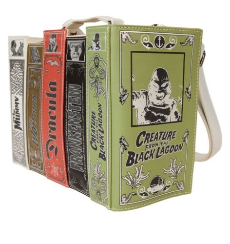 Loungefly Universal Monsters Exclusive Books Collection Crossbody Bag New - Picture 3 of 13