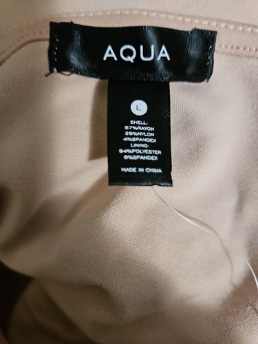 AQUA Womens Square Neck Corset Seamed Bodysuit In Pink Clay SIZE Large  NWOT - Picture 6 of 6