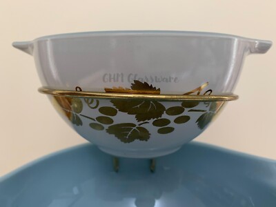 オールドパイレックス デルファイトゴールデングレープCHIP&DIPボウルセット Vintage Pyrex Golden Grapes Chip & Dip Set w/Bracket | eBay