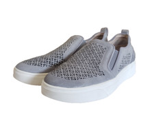 Vionic Kimmie Perf Sneaker Slate Leather Sneakers Women's Size 8 Comfort Shoes