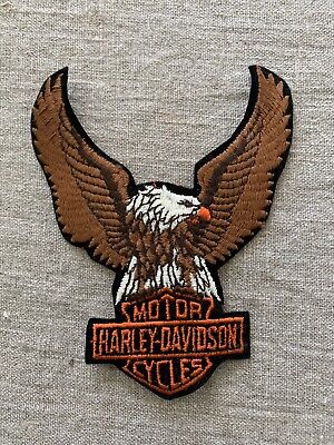 Harley Davidson Up Wing Eagle Brown Patch Large "Ships International" 