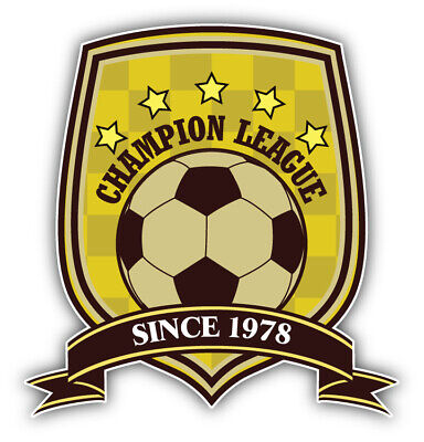 Soccer Champion League Sport Label Car Bumper Sticker Decal