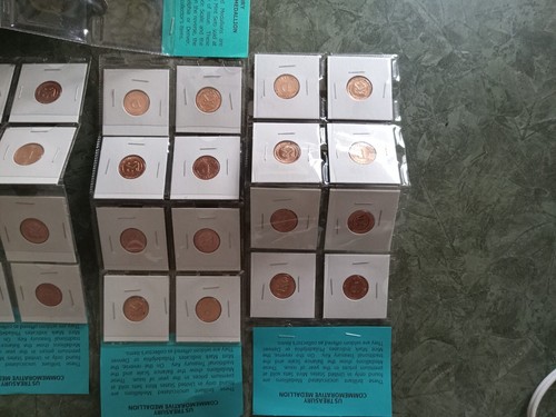 U.S. TREASURY COMMEMORATIVE MEDALLION BU UNCIRCULATED 8 Per Pack See Description - Picture 5 of 10