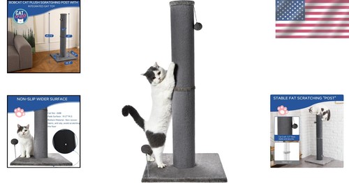 Sturdy Tall Cat Scratch Post with Replaceable Toys - Ideal for Cats of All Sizes - Picture 2 of 9