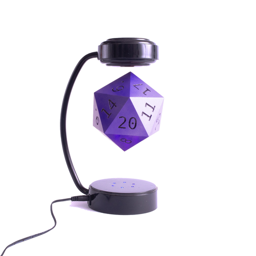 Large 3D Printed Floating D20 Dice, Unfinished Exterior, Resin Inked Numbers - Picture 14 of 16