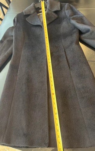 Katherine Kelly Coat 8 Alpaca Wool Blend Black Quiet Luxury Hidden Buttons $999 - Picture 14 of 15