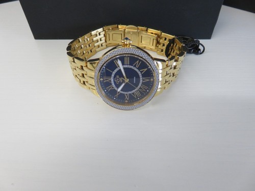 GV2 by Gevril Women 9146 Astor II Blue MOP IPYG Steel Swiss Quartz Diamond Watch - Picture 6 of 10
