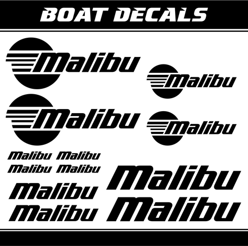 Juego de pegatinas de barco Malibú de repuesto marino 12x calcomanías lámina de vinilo ORACAL - Imagen 5 de 11