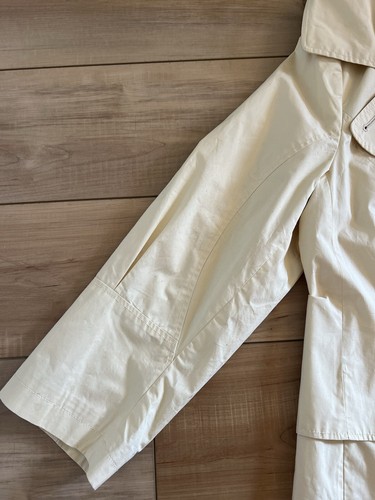 J Jill Women Pastel Yellow Rain/Light Full Zip Jacket Large Ruffle Collar - Picture 6 of 12