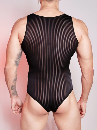 Männer Jumpsuit Ringen Trikot Stretch Bodysuit Einteilig Dessous Geknöpft Sexy - Bild 13 von 45