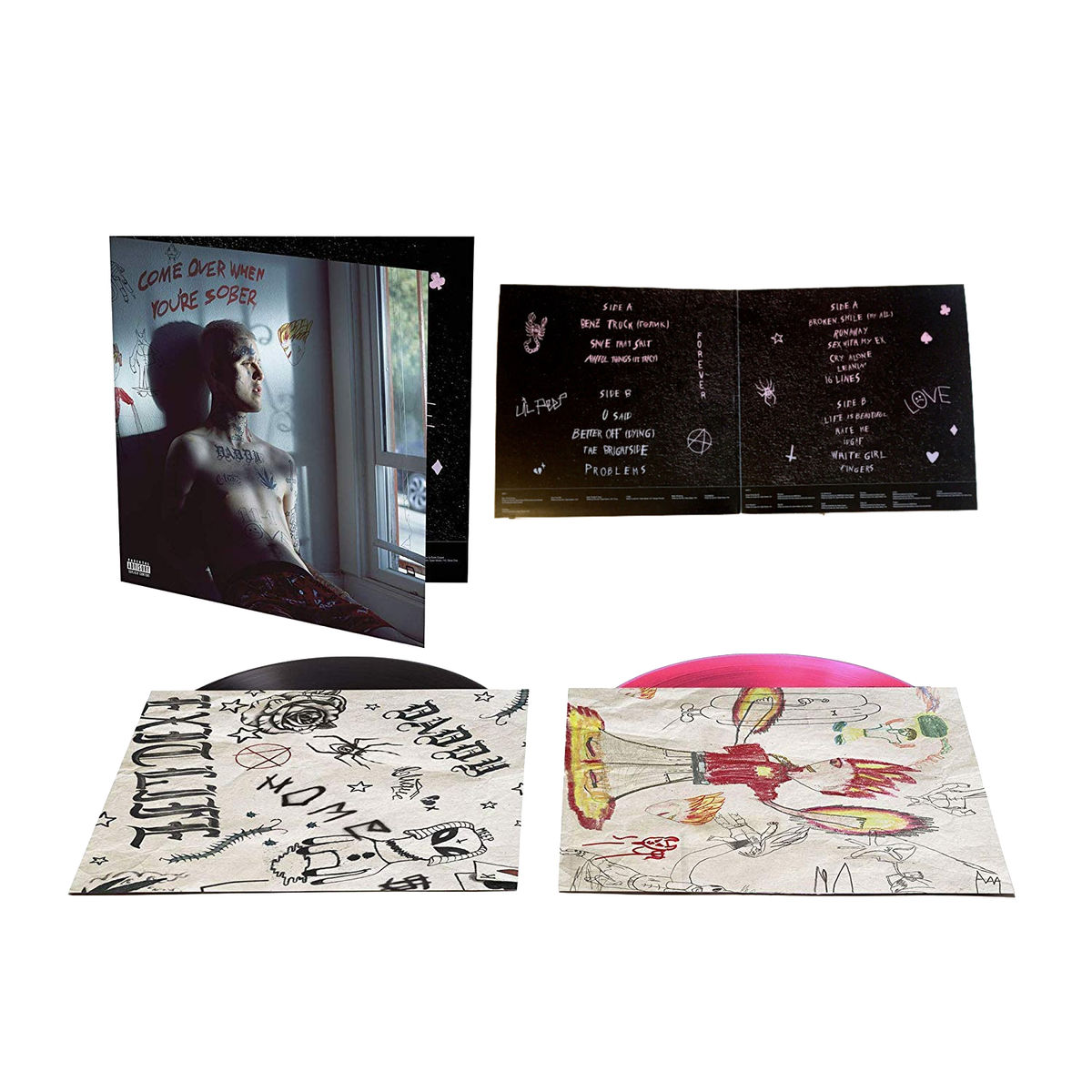 【美品】 V.A/ Shit! too early LP Lil Peep Come Over When You're Sober Pt. 1 & Pt. 2 Vinyl 2LP