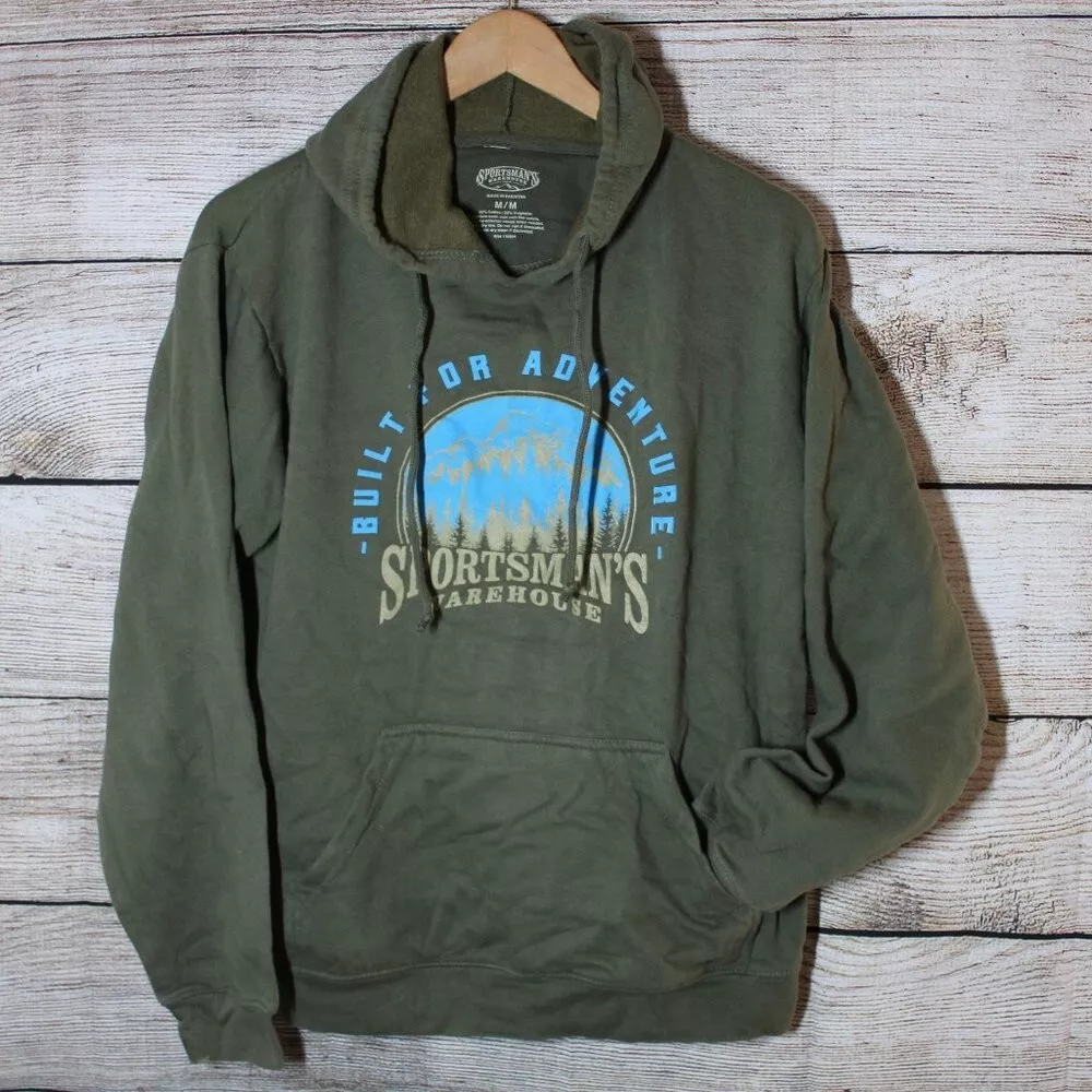 Sportsman s Warehouse Unisex Olive Green Graphic Hoodie Size Medium