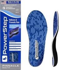 PowerStep Wide Arch Support Orthotic Insoles | New In Box!  Retail Price $54.95