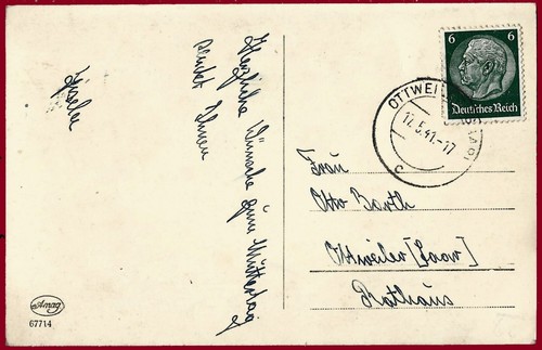 German WW 2 Third Reich postcard Mother's Day cover 1941 - Photo 2 sur 2