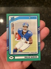 2024 Donruss Malik Nabers Rated Rookie Green Press Proof #383 New York Giants