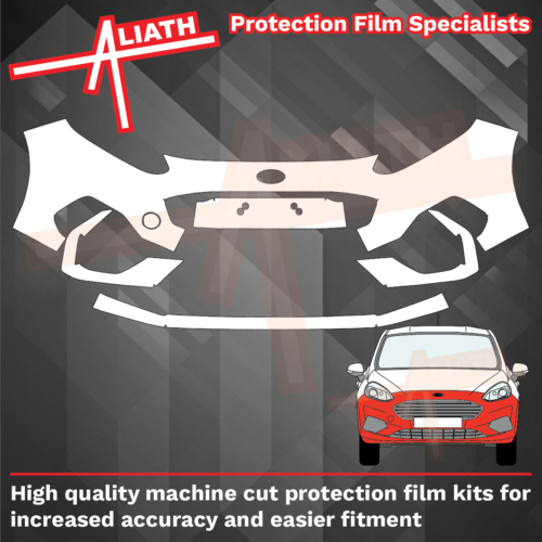 passend für Ford Fiesta ST MK8 Stoßstange vorne KLAR Steinschlagschutz Lackschutzfolie - Bild 1 von 3