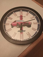 Rare 1970-71  Z28 Chevy Camaro Red Chevrolet  Wall Clock 9 Inch
