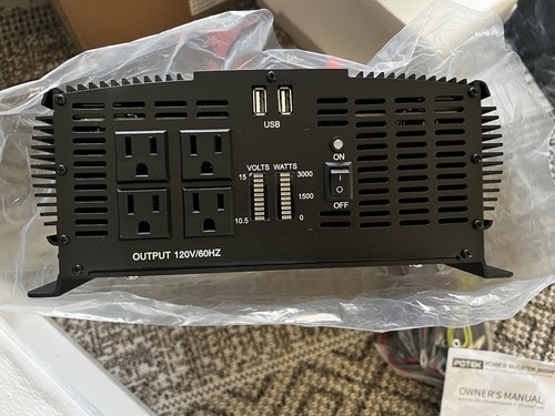 POTEK 3000W Wechselrichter 4 Steckdosen DC 12V auf 110V AC Autowechselrichter mit 2... - Bild 8 von 8