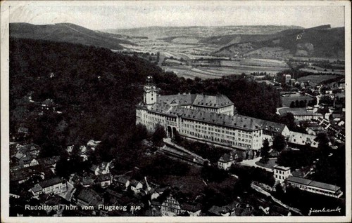 Feldpostkarte 2.Weltkrieg 1942 RUDOLSTADT Thüringen Fliegeraufnahme Feldpost-AK - Picture 1 of 2