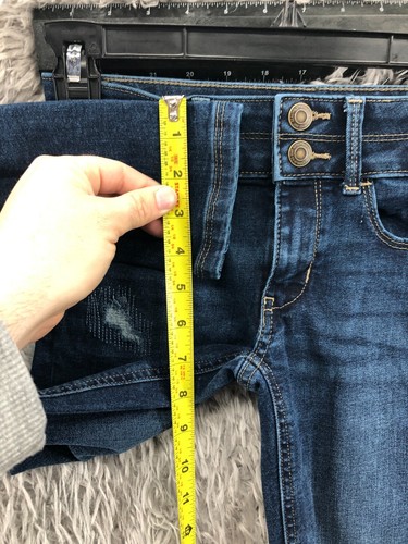 SO Jeans Skinny Size 10 Girls Medium Wash Black Adjustable Waist - Picture 4 of 16