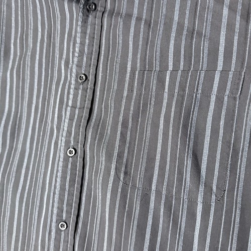 Bogari Shirt Mens Large Button Black Striped Long Sleeve Design Italy - Picture 4 of 8