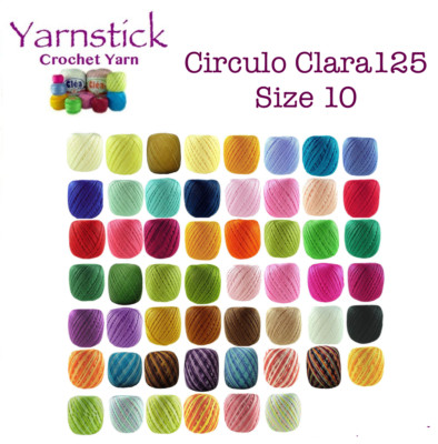 Circulo CLARA 125 Häkelgarn weiches Baumwollgarn einfarbig bunt Nr. 10 125m