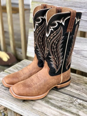 men's ariat black square toe boots