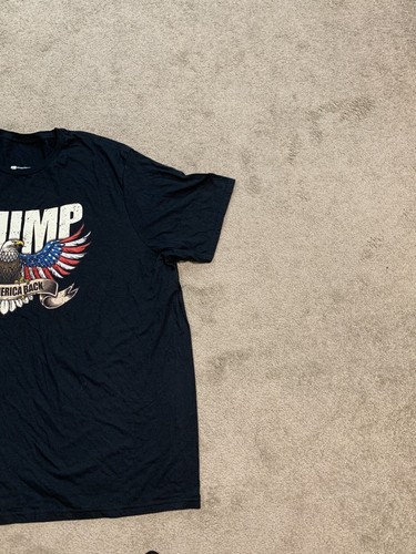 Trump "Take American Back" T-Shirt Mens Big & Tall Size 4XLT Black 100% Cotton - Picture 5 of 10