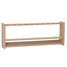 Fishing Rod Rack 10 Rod Solid Oak 32.75"W x 12.25"H x 4.75"D