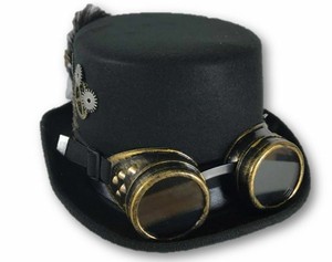 ladies steampunk top hat