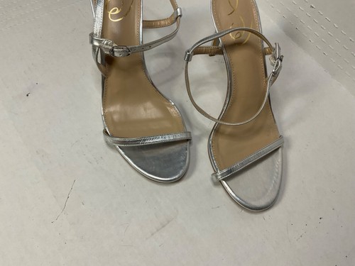 New Women’s size 8 SAM EDELMAN Doran Heeled Sandals silver heels Pump shoes - Picture 2 of 7