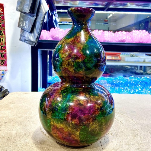 9.23LB Natural "Colorful Jade" Sphere Quartz Polishing Gourd Decorative Gift+Bra - 第 7/13 張圖片