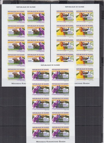 ST628I10. Guinea - MNH - Mahatma Gandhi - 6 Sheets of 10 - imperf - Picture 2 of 2