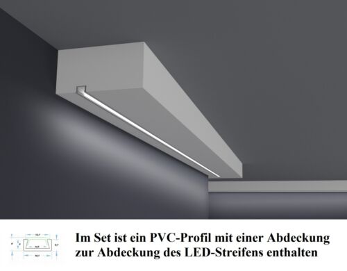 Nastro LED profilo listello in stucco per illuminazione indiretta - Foto 1 di 25