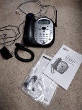 Telephone: AT T 2.4GHz Corded Message Answering Machine System Caller ID Black