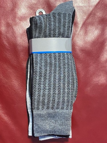 $30 PERRY ELLIS Dress Socks | 6 Pair | Grey Black | Shoe 7-12 Sock 10-13 - Picture 9 of 10