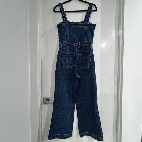 Womens Long Denim "Lola Zip" Overalls / Dungarees / Jumpsuit / Playsuit Size 12 - Picture 2 of 5