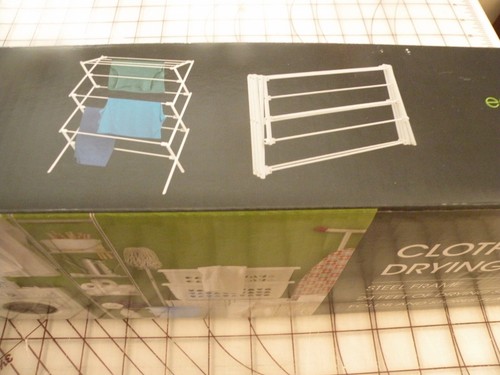 EASY HOME CLOTHES DRYING RACK STEEL FRAME STORES FLAT NIB 24' DRYING SPACE - Picture 2 of 7