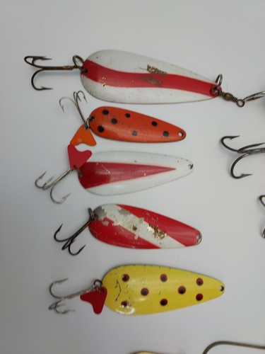 Vtg Lot Fishing Spoons Spinner 10 - ALW, Length Thompson, IBU, Seadevle USA SWED - Picture 3 of 19