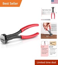 Professional 7-Inch Nail Puller  Cutting Pliers - High Carbon Steel, Red
