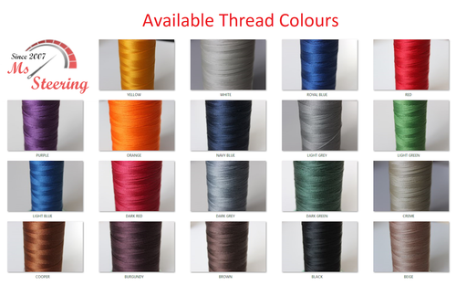 FOR PLYMOUTH VOYAGER 85-95 BLACK PERF LEATHER STEERING WHEEL COVER DARK RED STIT - Picture 5 of 5