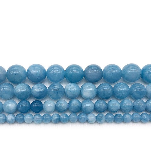 Natural Gemstone Angelite Stone Beads for Jewelry Necklace Bracelet Making - Picture 2 of 5